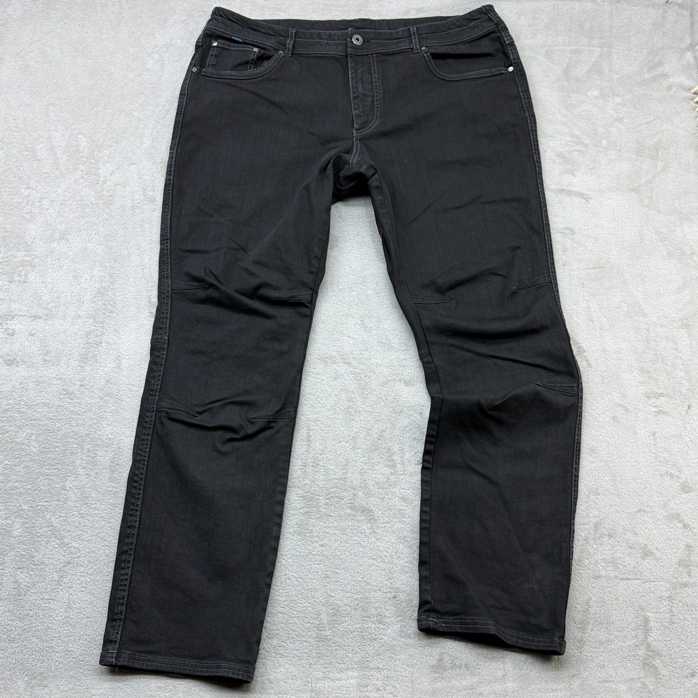 Kuhl Rydr Jean Mens 40x34 Black Articulated Outdoor Stretch Denim Hiking Camping